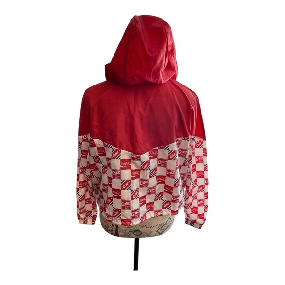 Coca-Cola Red and White cropped Hooded Jacket - Picture 4 of 5